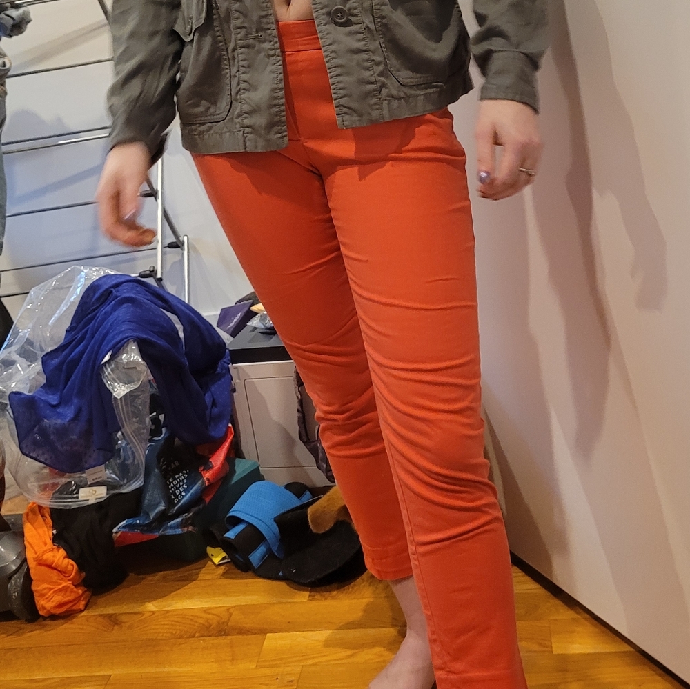 🔥GAP Coral Chino-Khaki Ankle Pants 2🔥